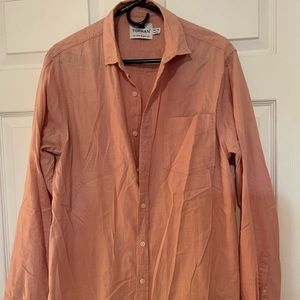 Large Salmon colored Topman button up